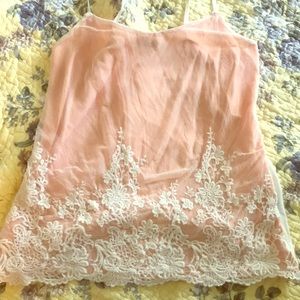 Pink/lace top
